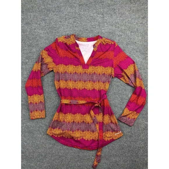 Merrell Opti Wick Shirt Women's Medium Boho Long Sleeve Belted Activewear - Picture 1 of 6